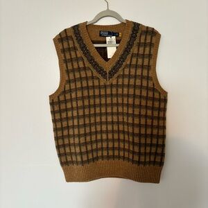 NWT Polo Ralph Lauren Fair Isle Wool Sweater Vest Size Large